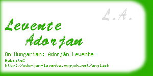 levente adorjan business card