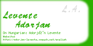 levente adorjan business card